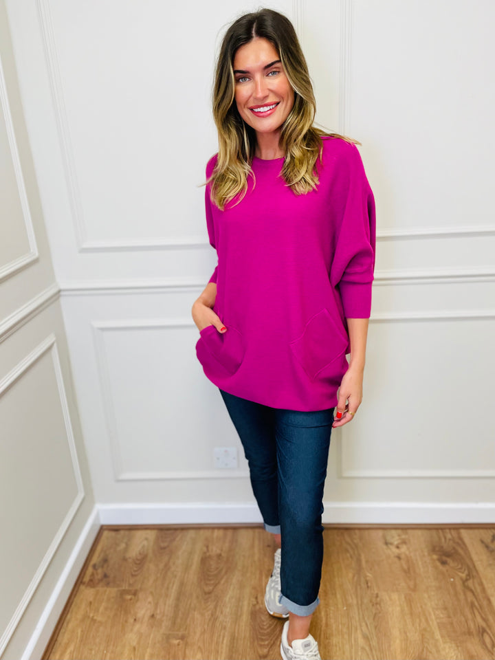 "MOLLY" Super Soft Jumper-Cerise Pink