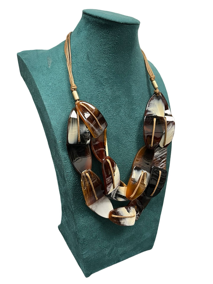 Brown Short Statement Necklace