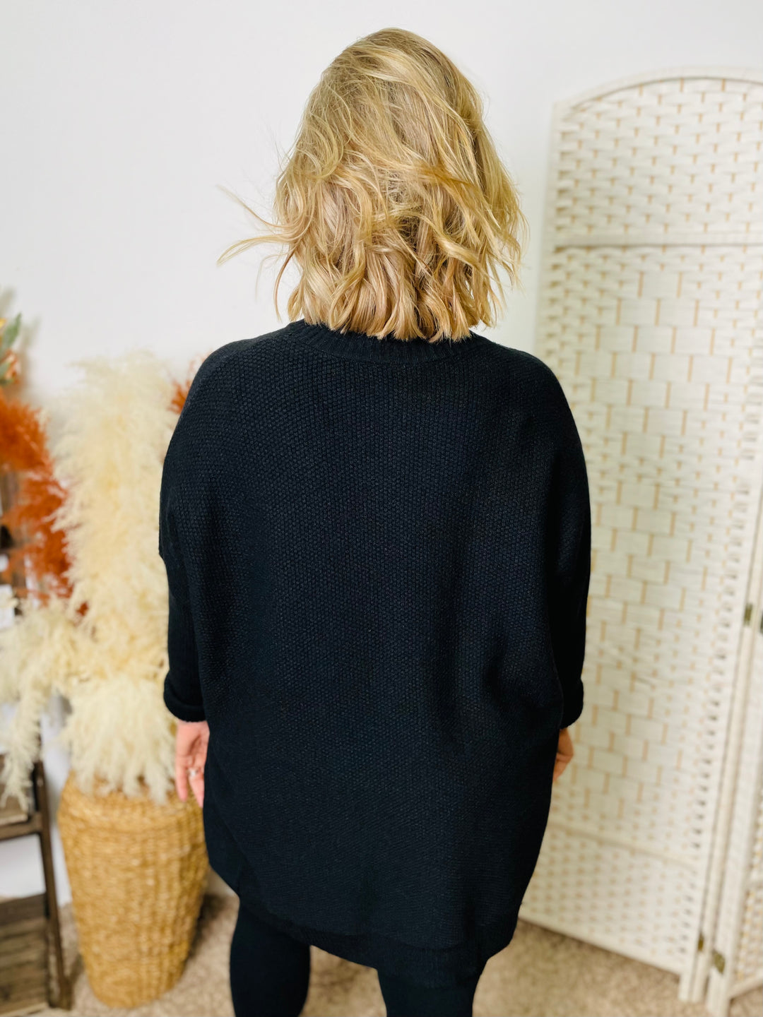 "GABRIELLA" Turtle Neck Jumper-Black