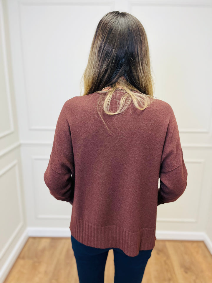 "KIKO" LUXURY Fine Knit Jumper-Brown