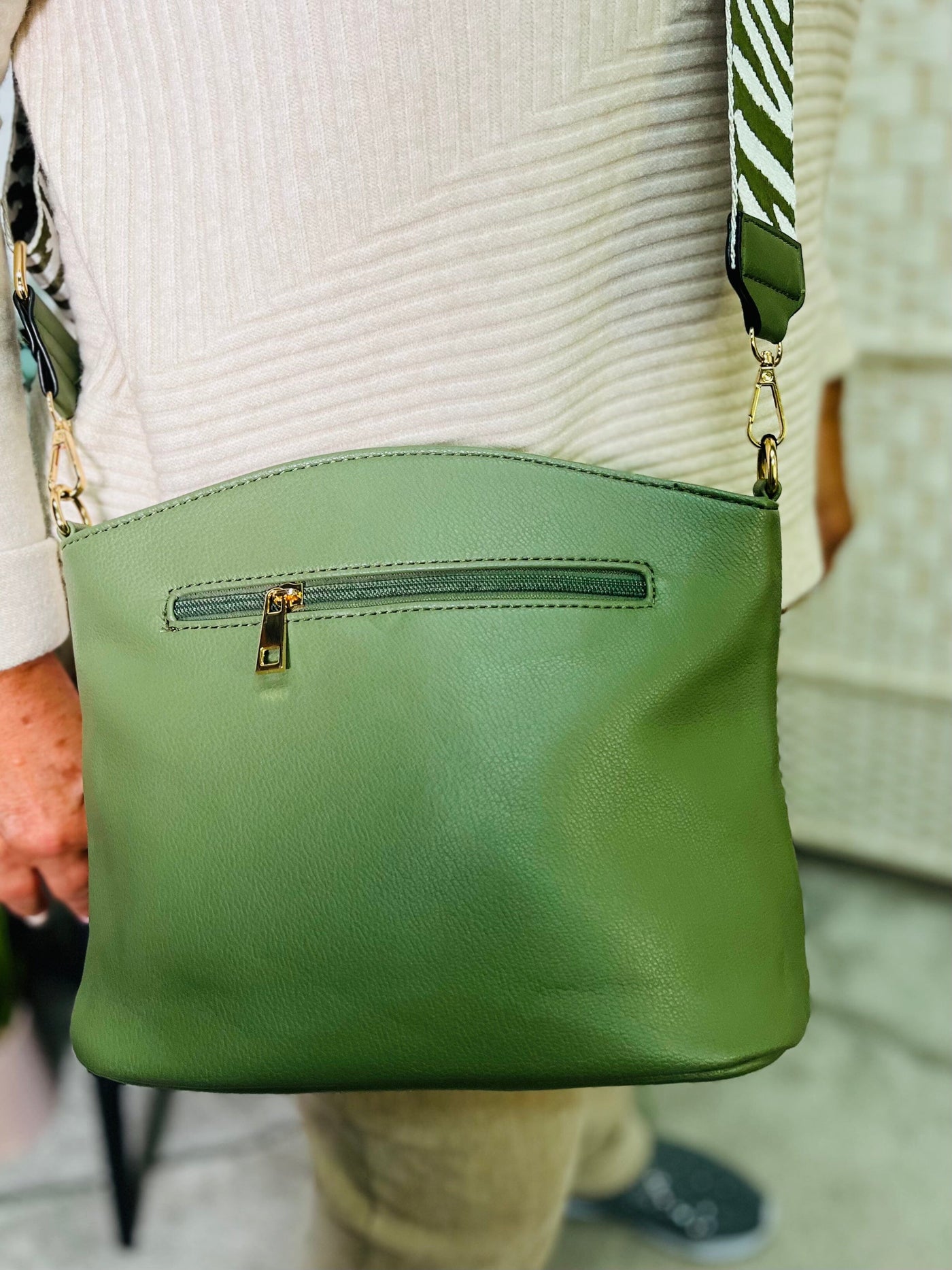 Crossbody Handbag-Sage Green