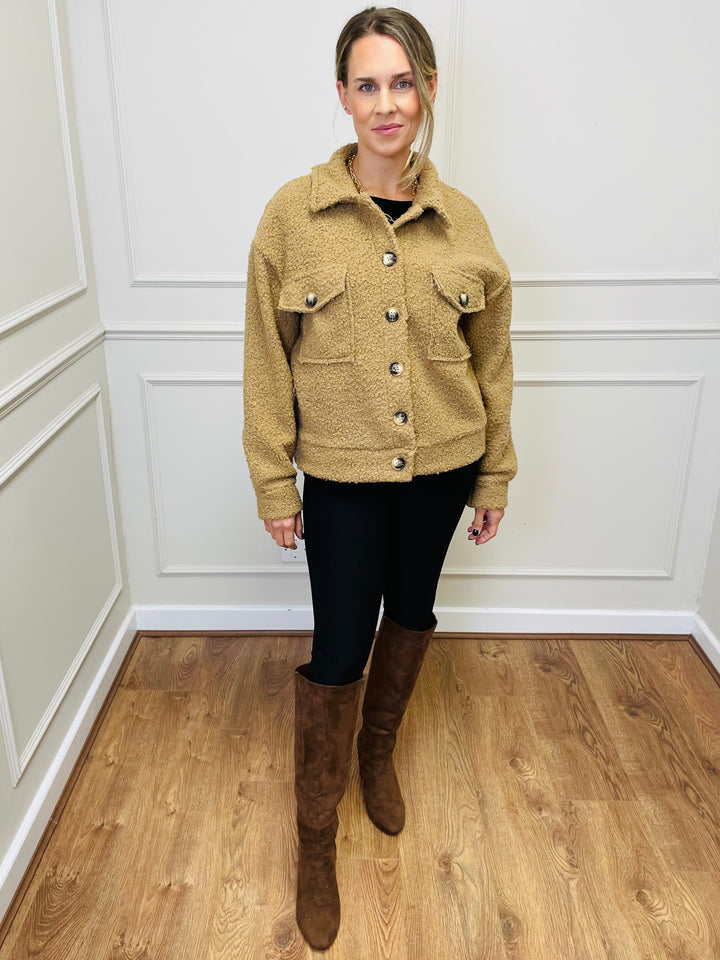 "MARIA" Boucle Jacket-Camel