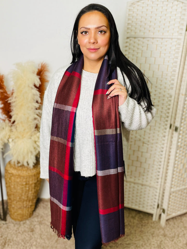 No.68 Check Print Scarf