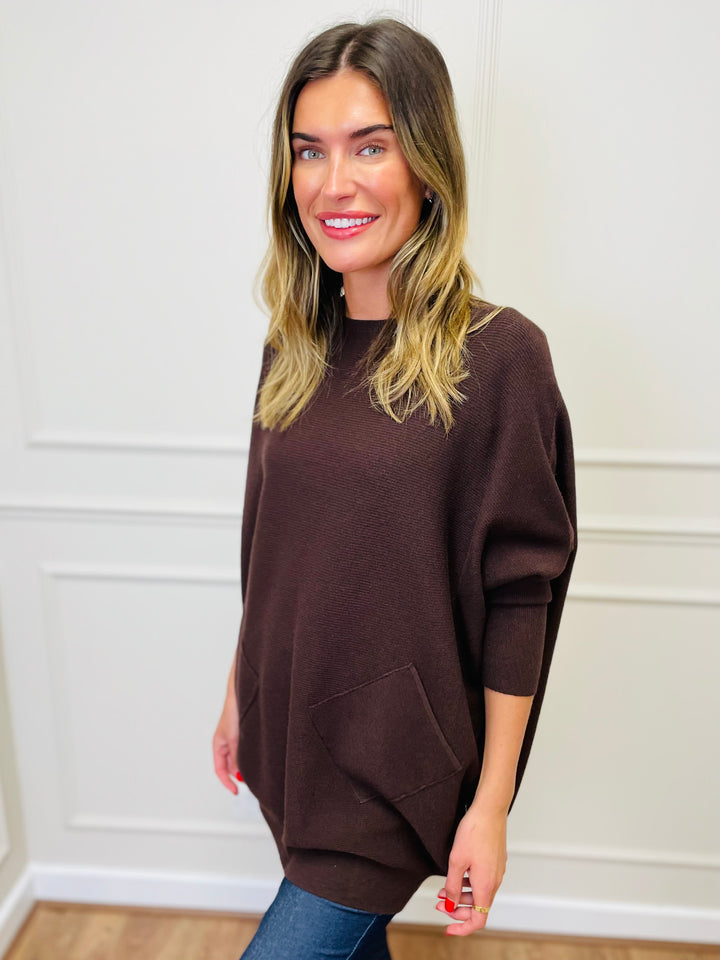 "MOLLY" Super Soft Jumper-Chocolate Brown