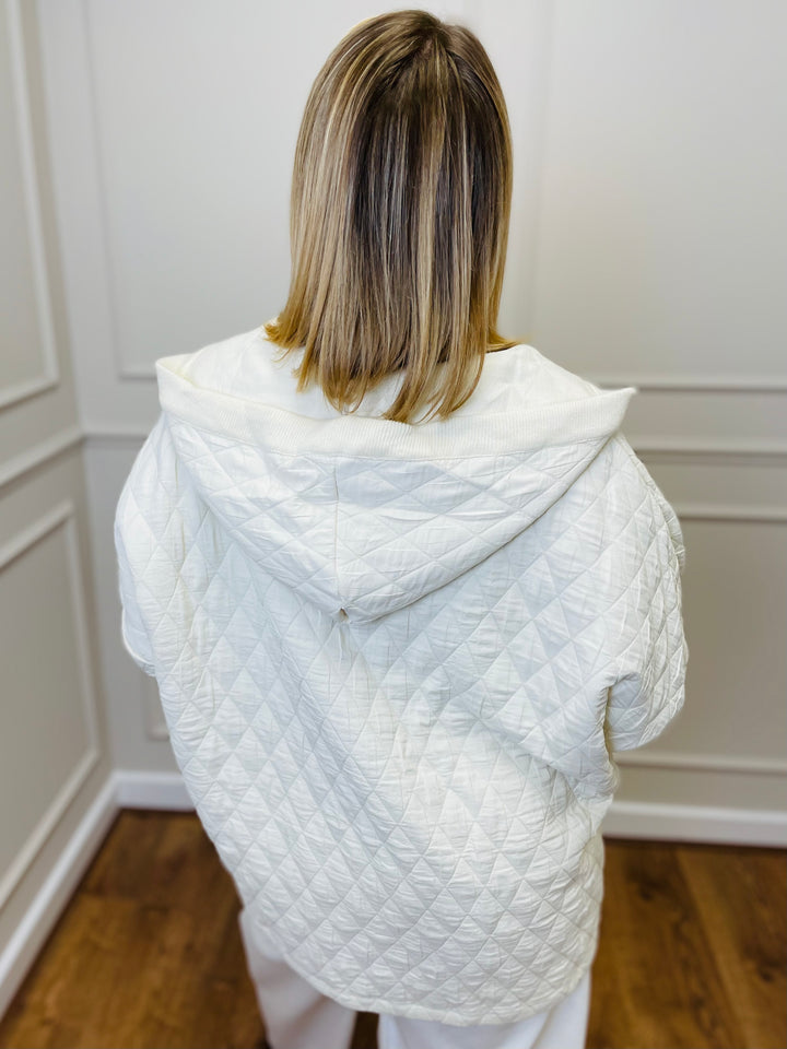"ADELINA" Quilted Jacket-Cream