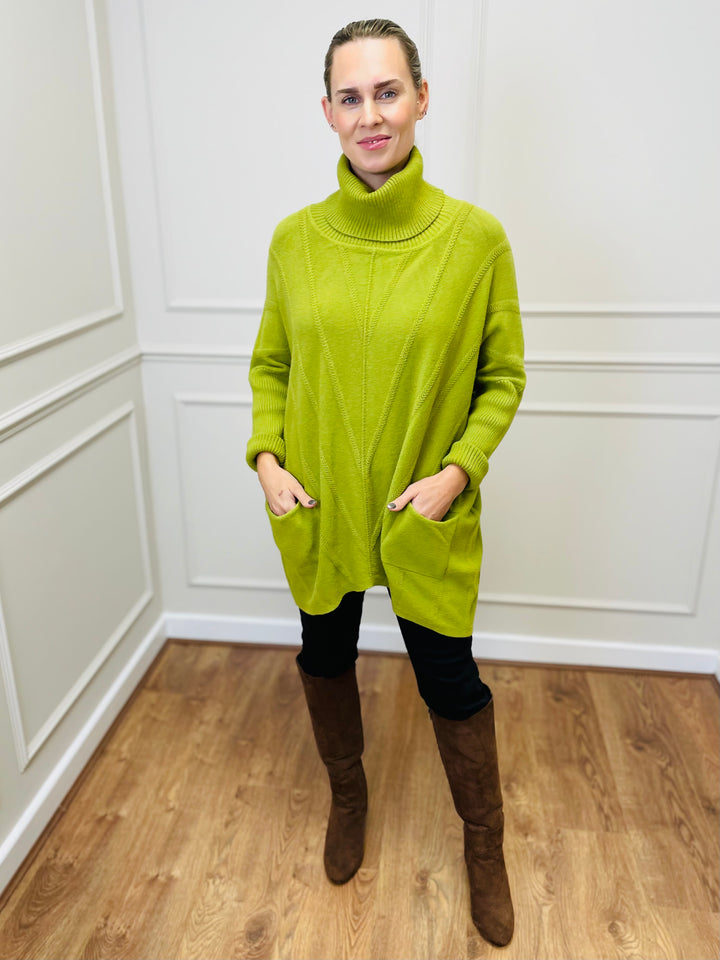 "GRACE" Knitted Jumper-Green