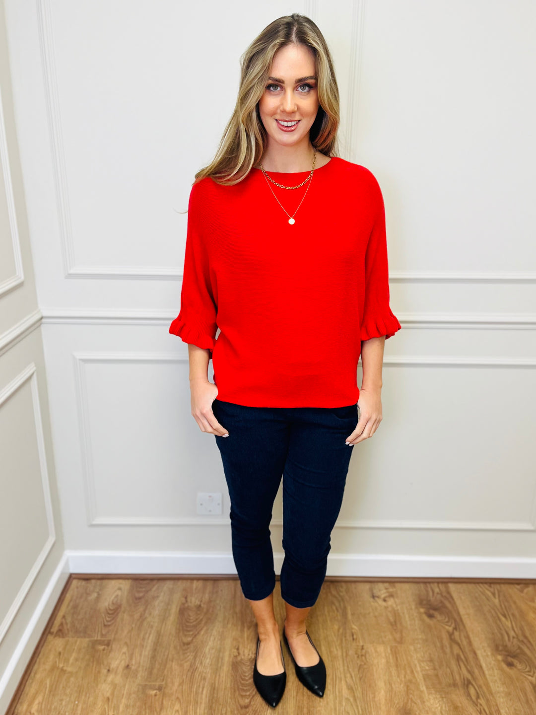 "FIONA" Soft Jumper-Red