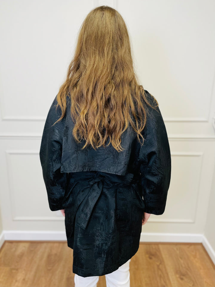 “PATRICIA" PREMIUM COLLECTION Trench Coat-Black