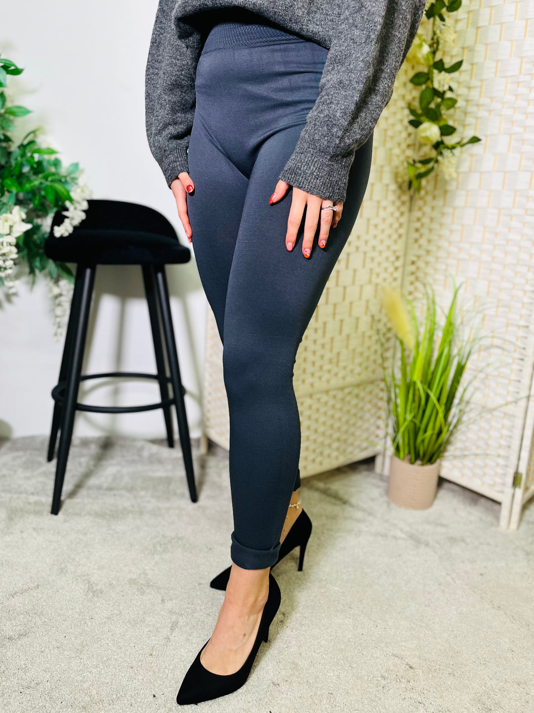 "JULY" Soft Leggings-Grey