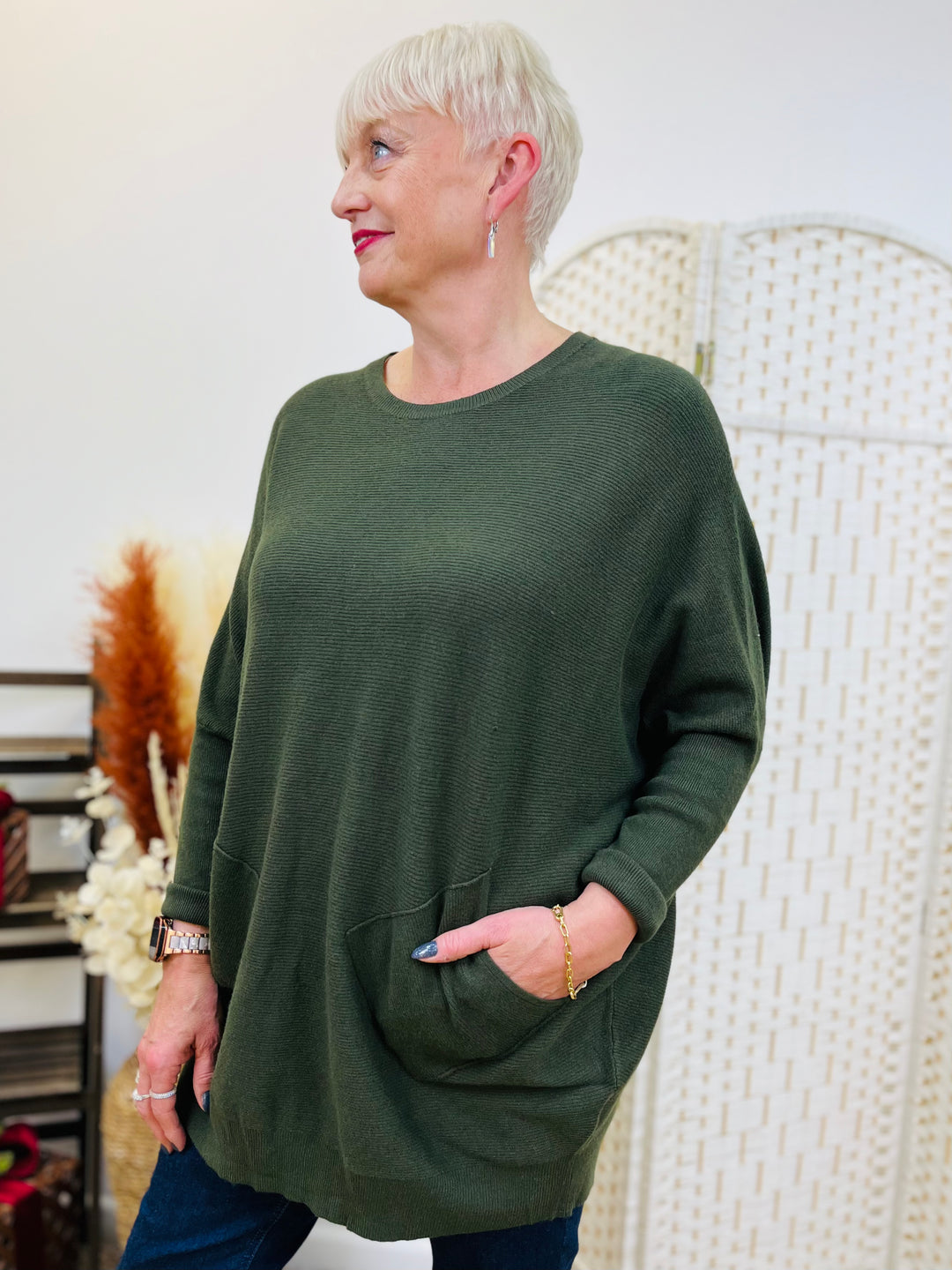 "MOLLY" Super Soft Jumper-Forest Green