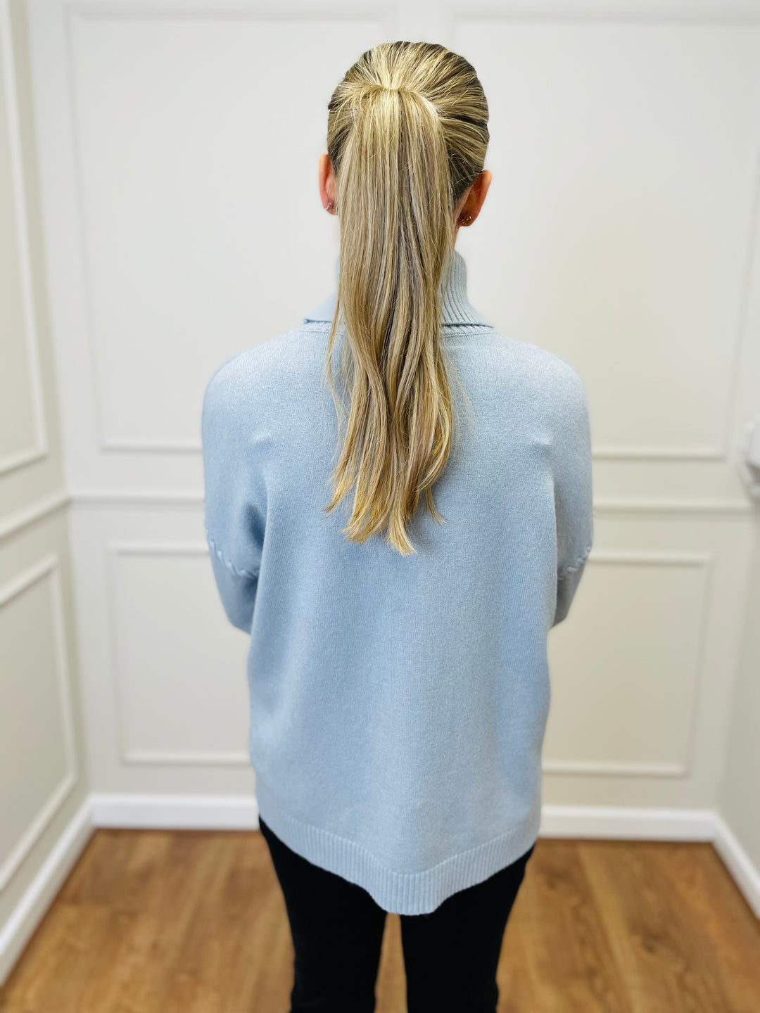 "OLIVIA" Knitted Jumper-Grey