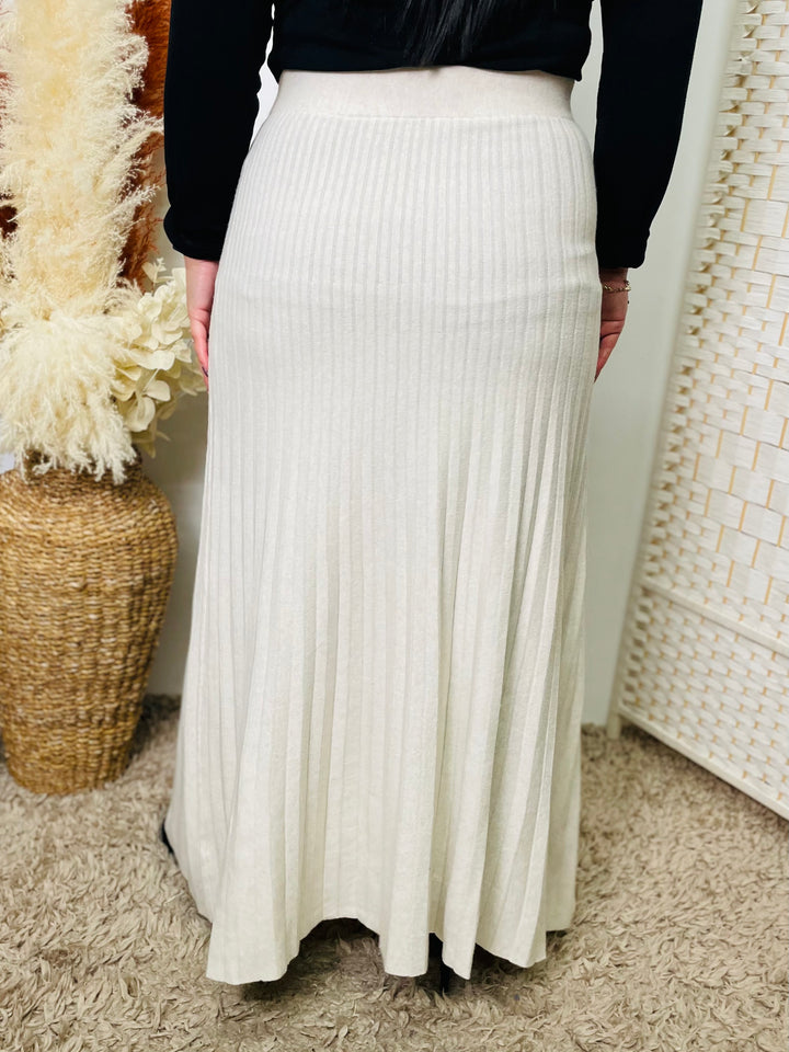 "ANNA" Maxi Skirt-Cream