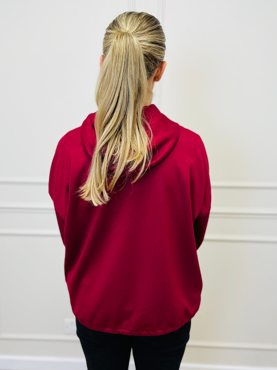 "BONNIE" Quilted Jacket-Burgundy