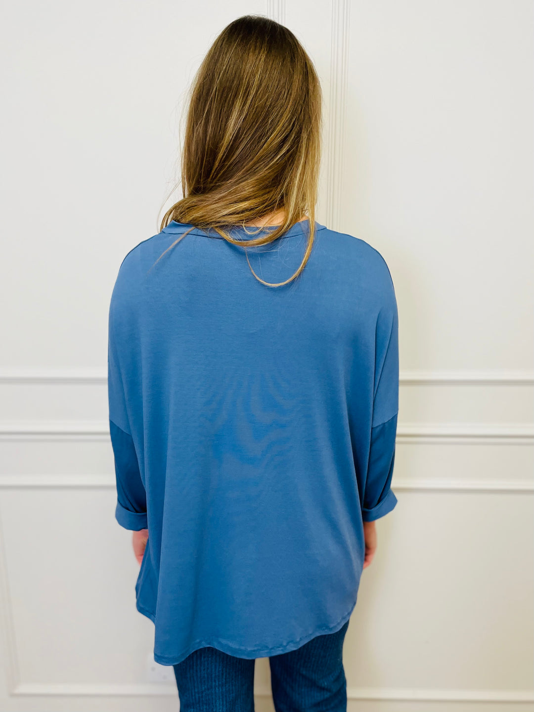 "BARBARA" Basic Top-Denim