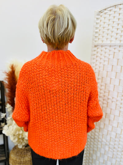 "HARMONY" Soft Knitted Jumper-Orange