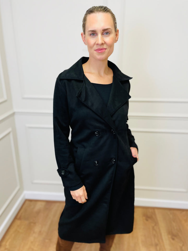 "CROSBY" Longline Jacket-Black