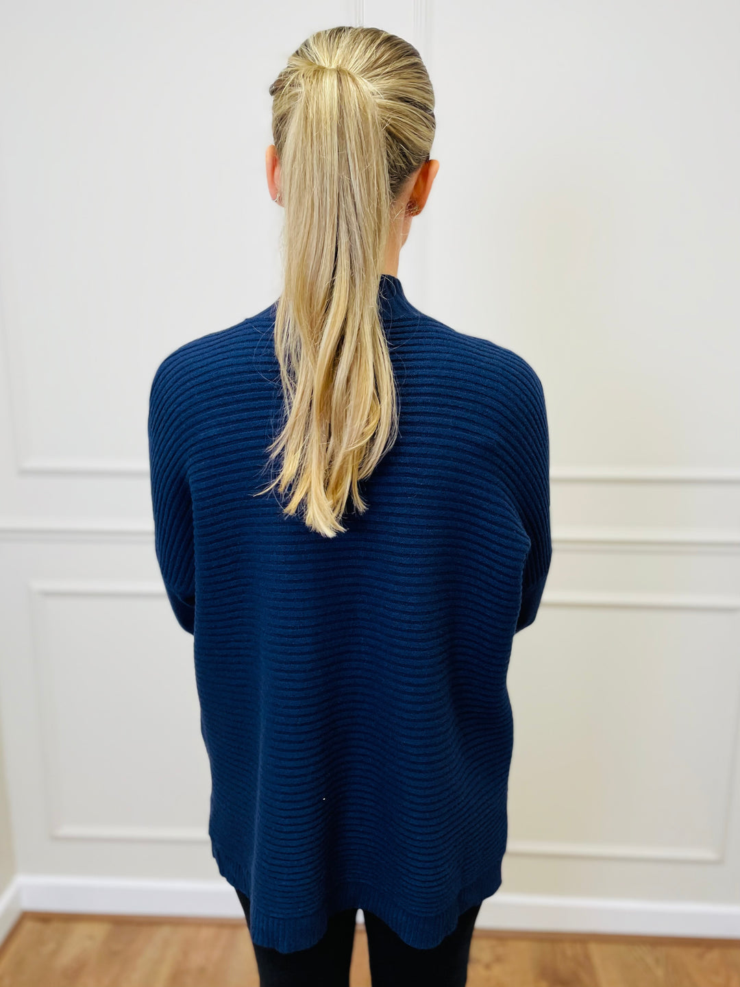 "LULU" Knitted Jumper-Navy