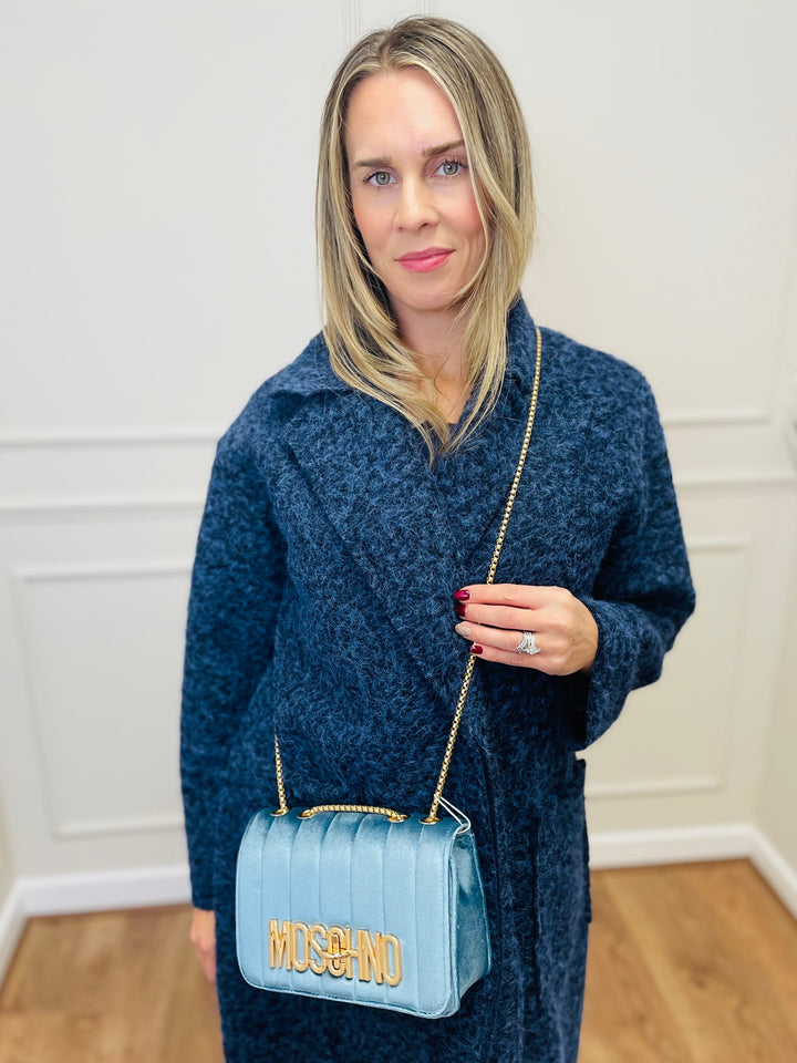 No.80 Quilted Velvet Bag-Blue