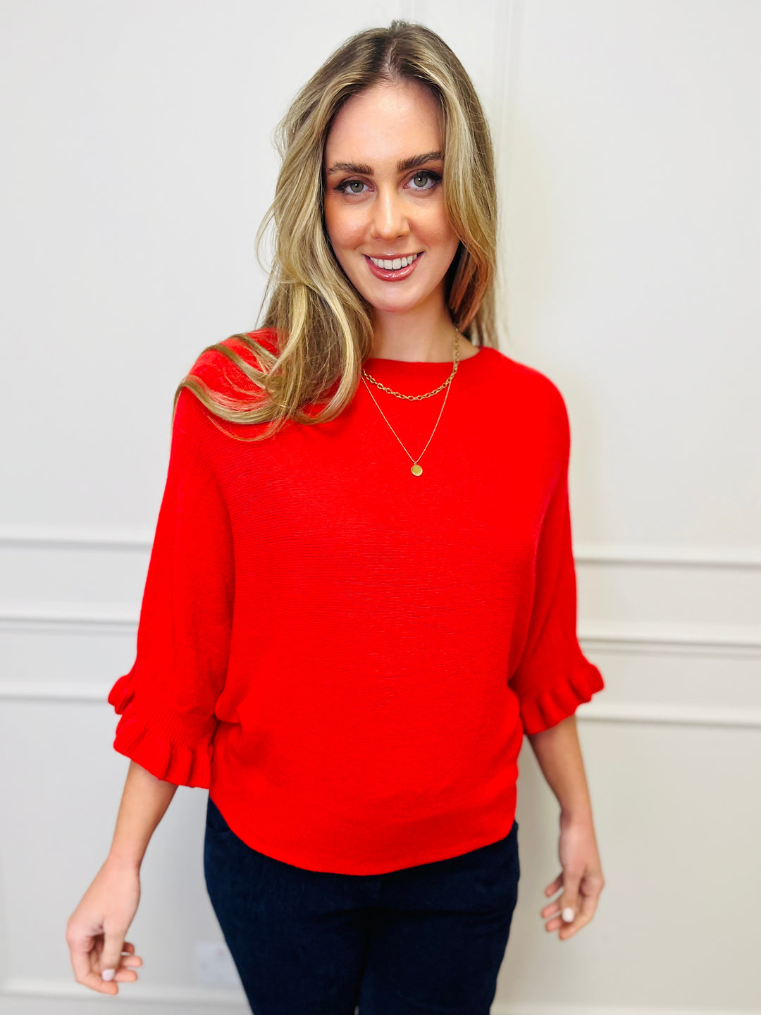 "FIONA" Soft Jumper-Red