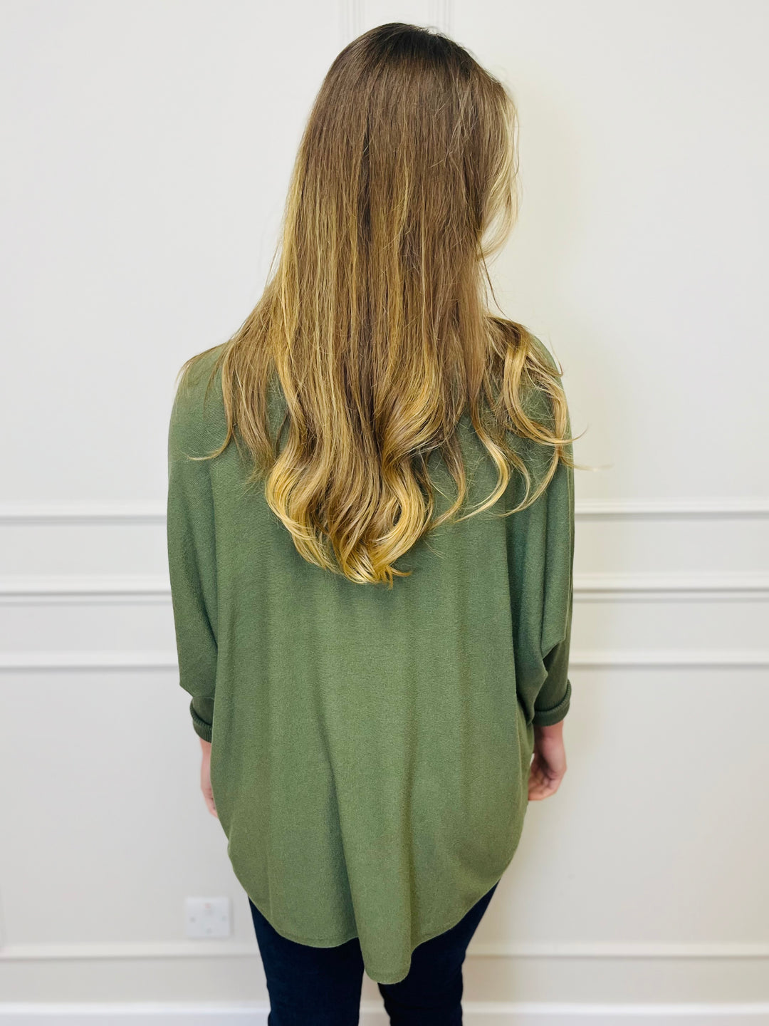 "CASSIDY" Luxury Soft Jumper-Khaki Green