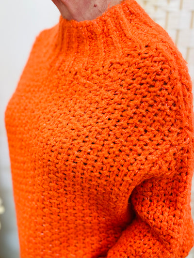 "HARMONY" Soft Knitted Jumper-Orange