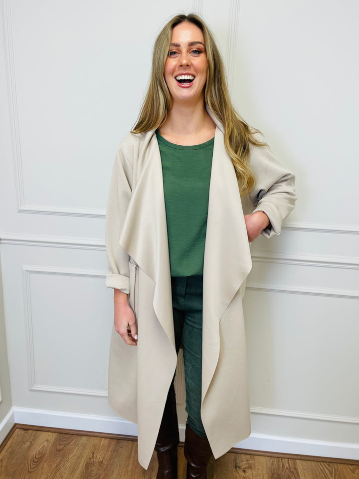 "ELAINE” Waterfall Jacket-Cream