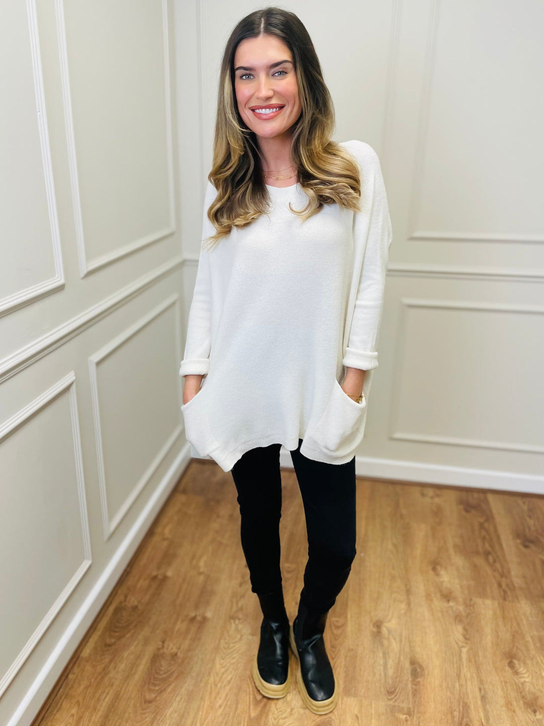 "STELLA" LUXURY Fine Knit Jumper-Cream