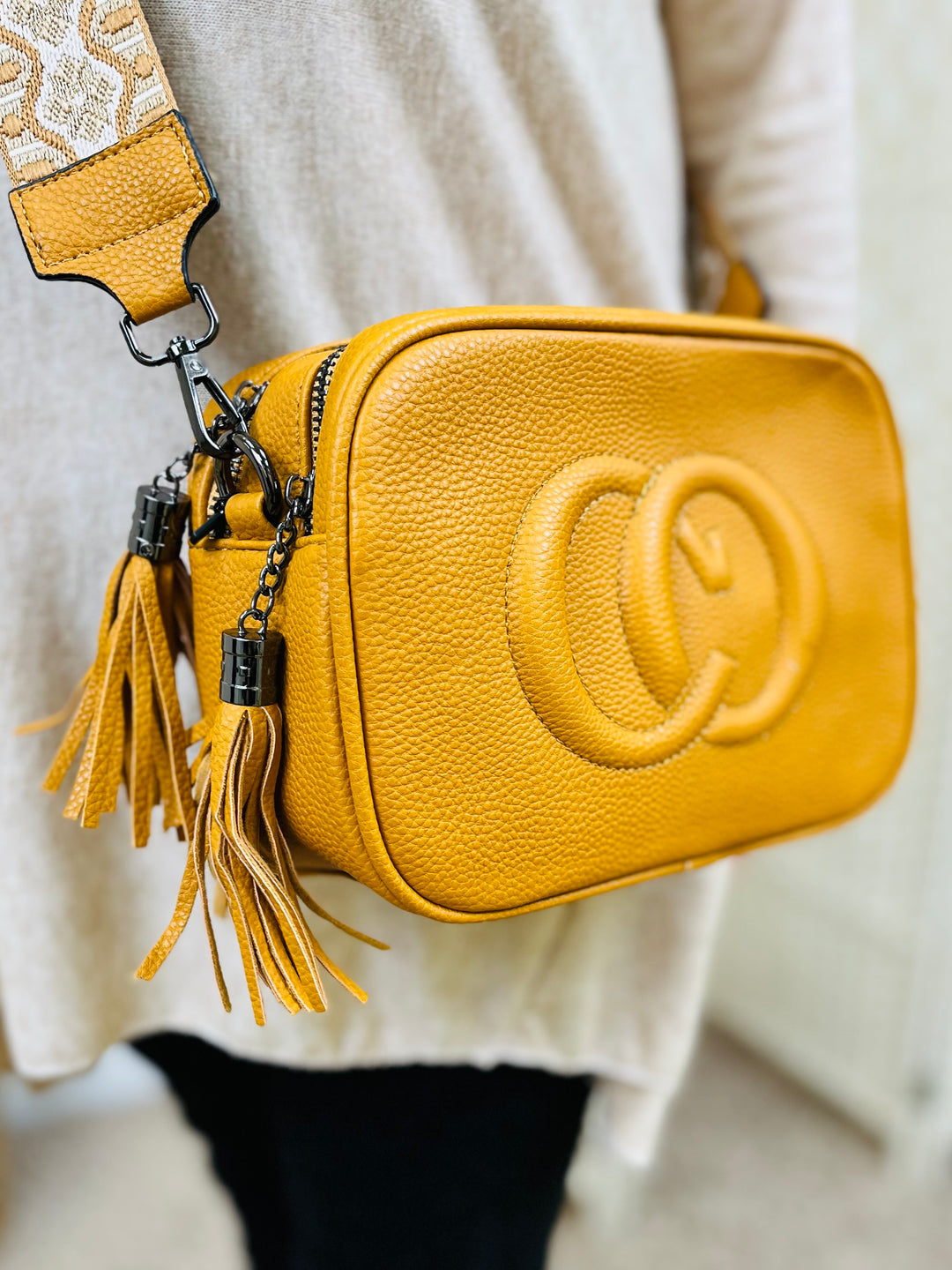 "KOURTNEY" Crossbody Handbag-Mustard