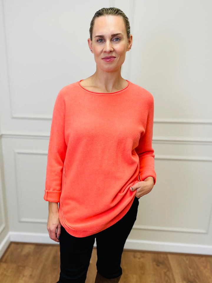 "CLEO" Soft Jumper-Coral