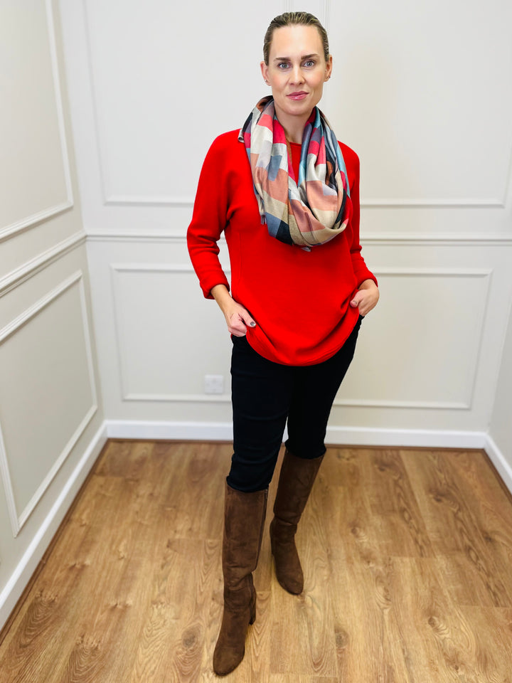 "CLEO" Soft Jumper-Red