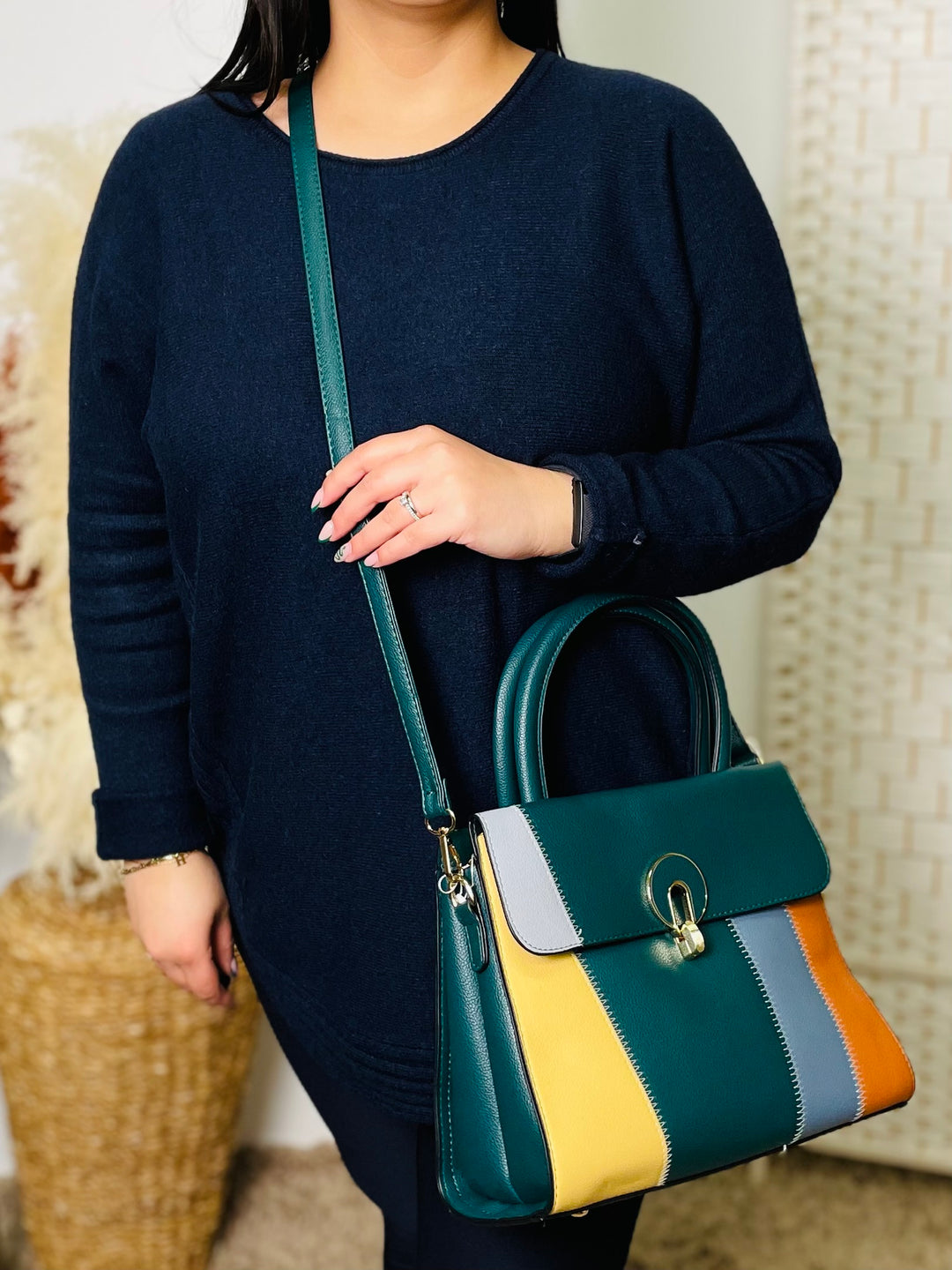 No.35 Frame Handbag-Teal