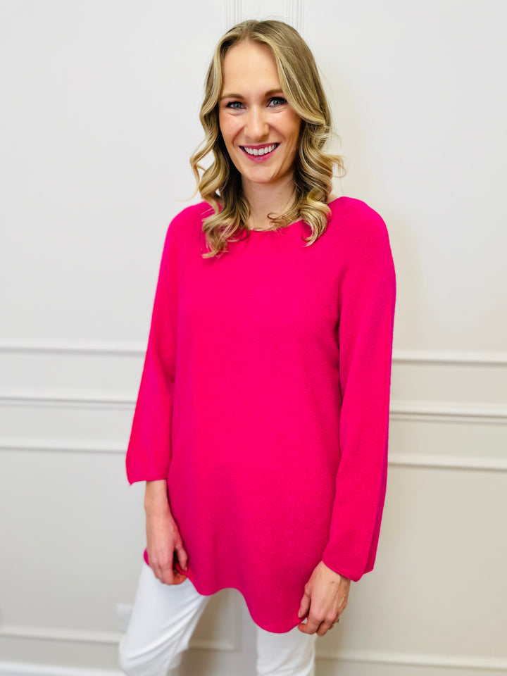 "GINNY" Basic Soft Jumper-Pink