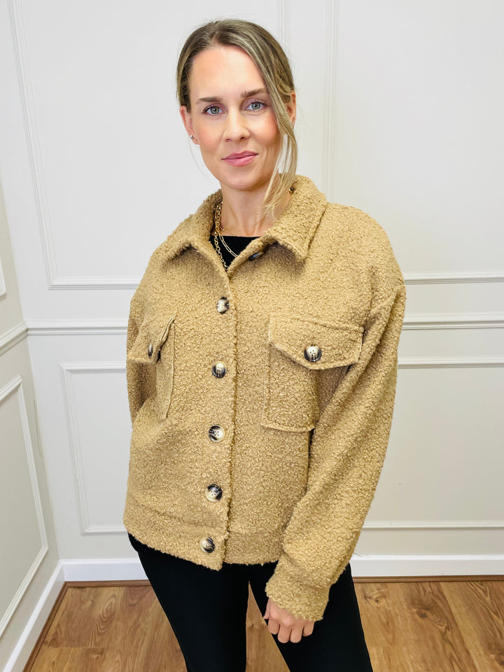 "MARIA" Boucle Jacket-Camel