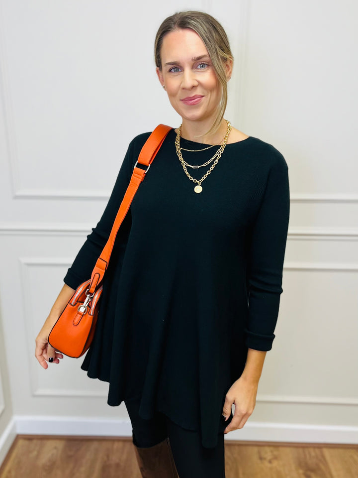 "HARRIET" Basic Soft Jumper-Black