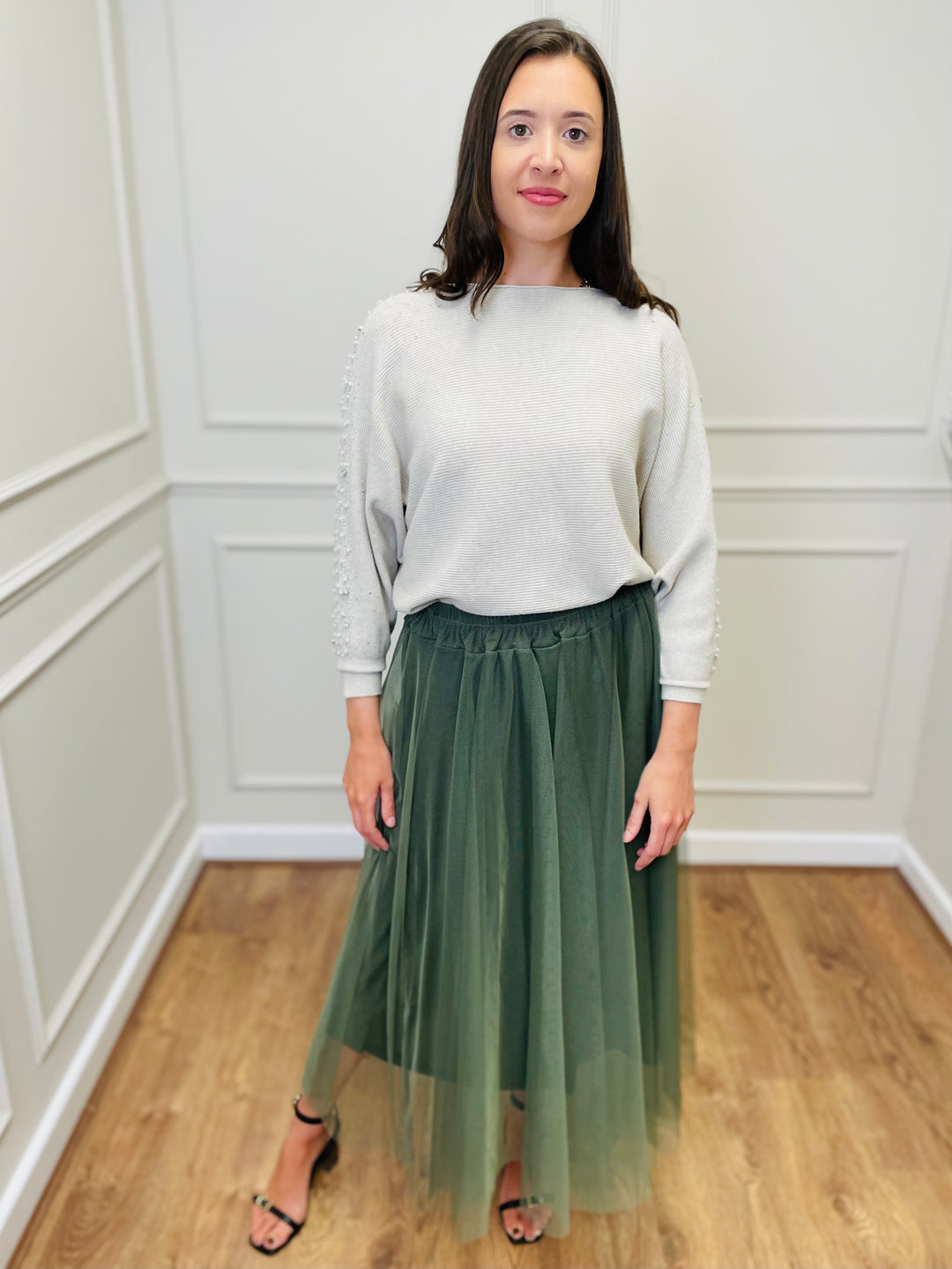 "MAYA" Pearl Jumper-Cream