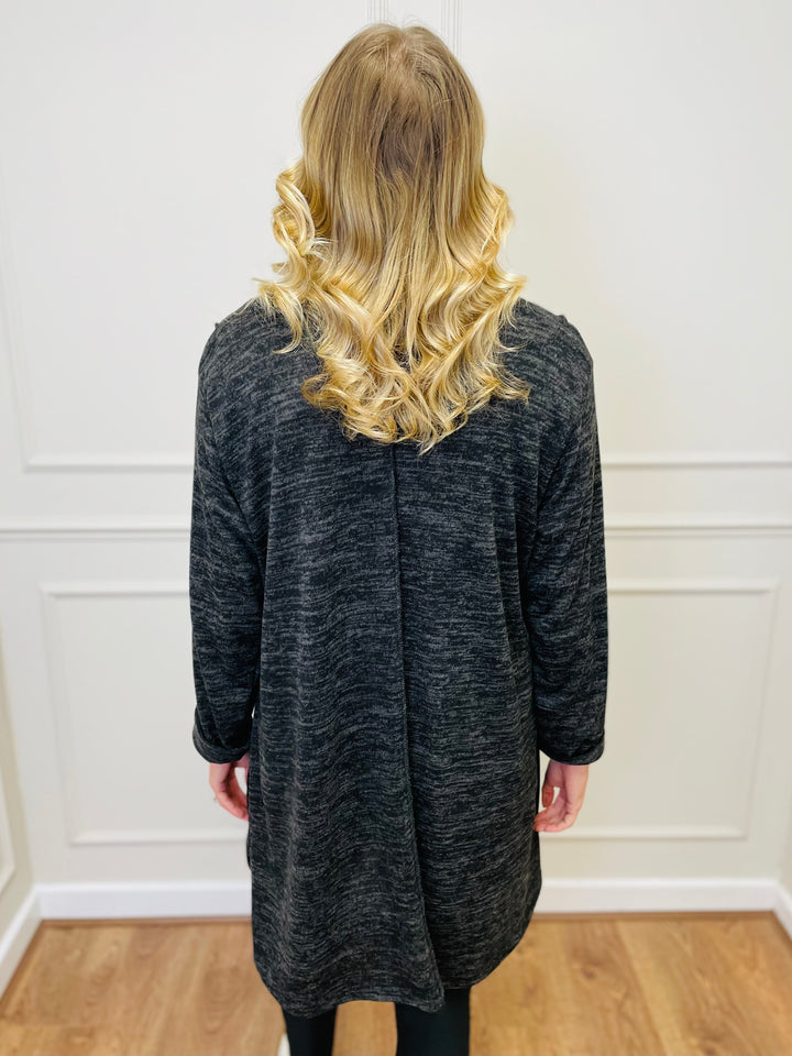 "BIANCA" Tunic With Complimentary Scarf-Black