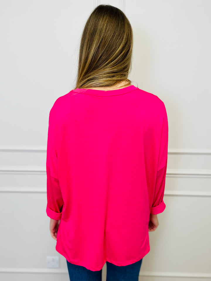 "BARBARA" Basic Top-Pink