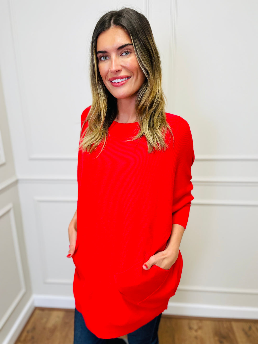 "MOLLY" Super Soft Jumper-Poppy Red