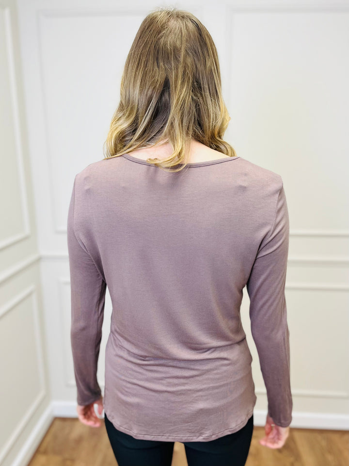 The Essential Long Sleeve "Magic" Vest-Mocha