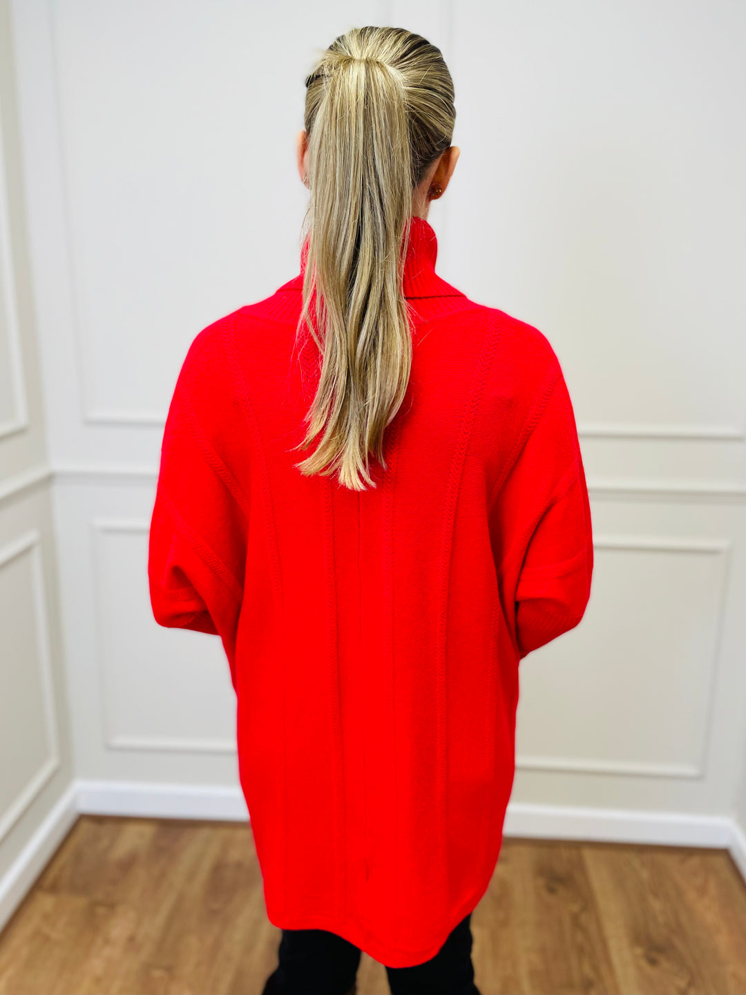 "GRACE" Knitted Jumper-Red