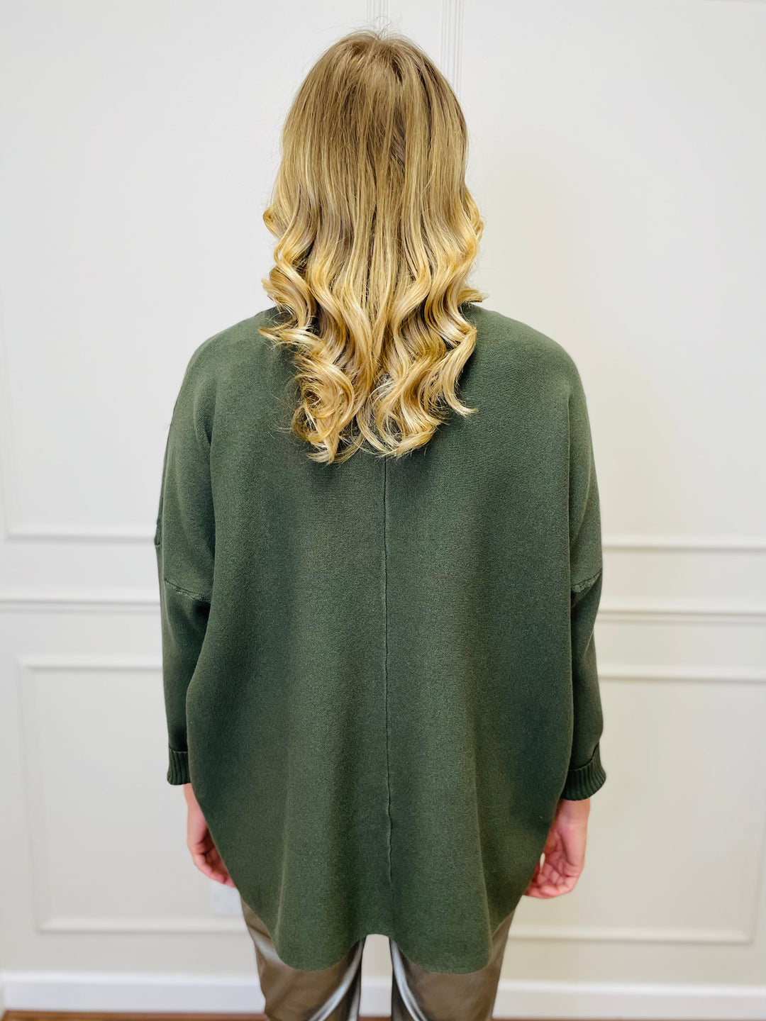 "BLAKE" Polo Neck Jumper-Green