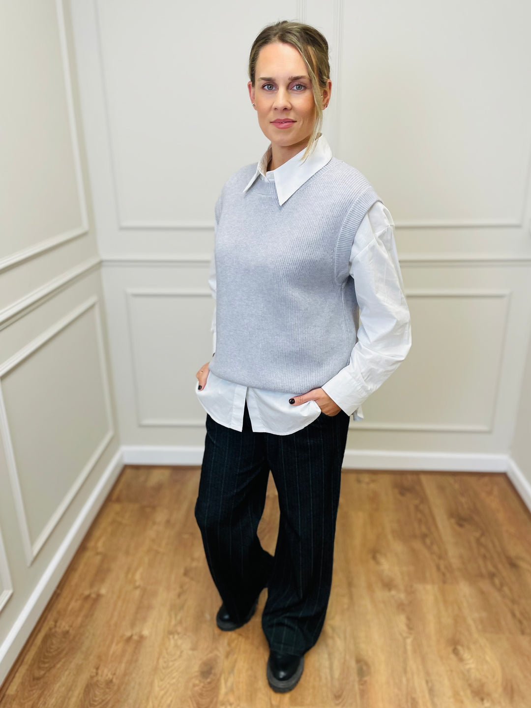 "LILI" Tank Top-Silver