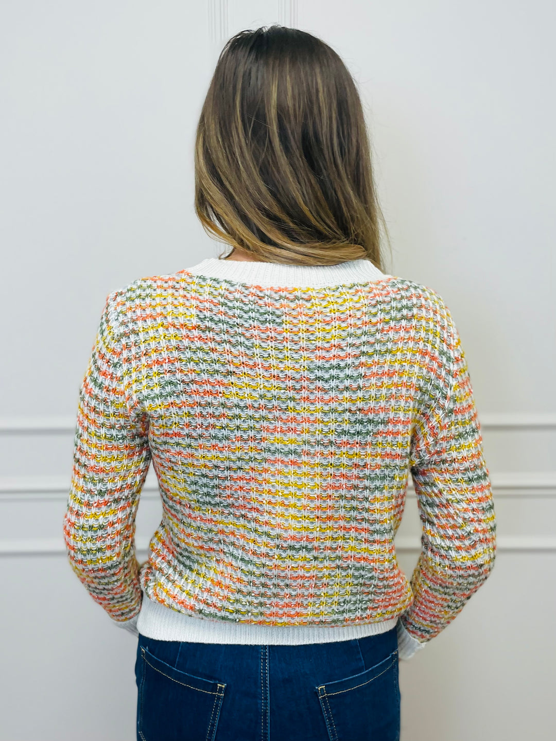 "ERIN" Textured Knit Jumper-Multicolour
