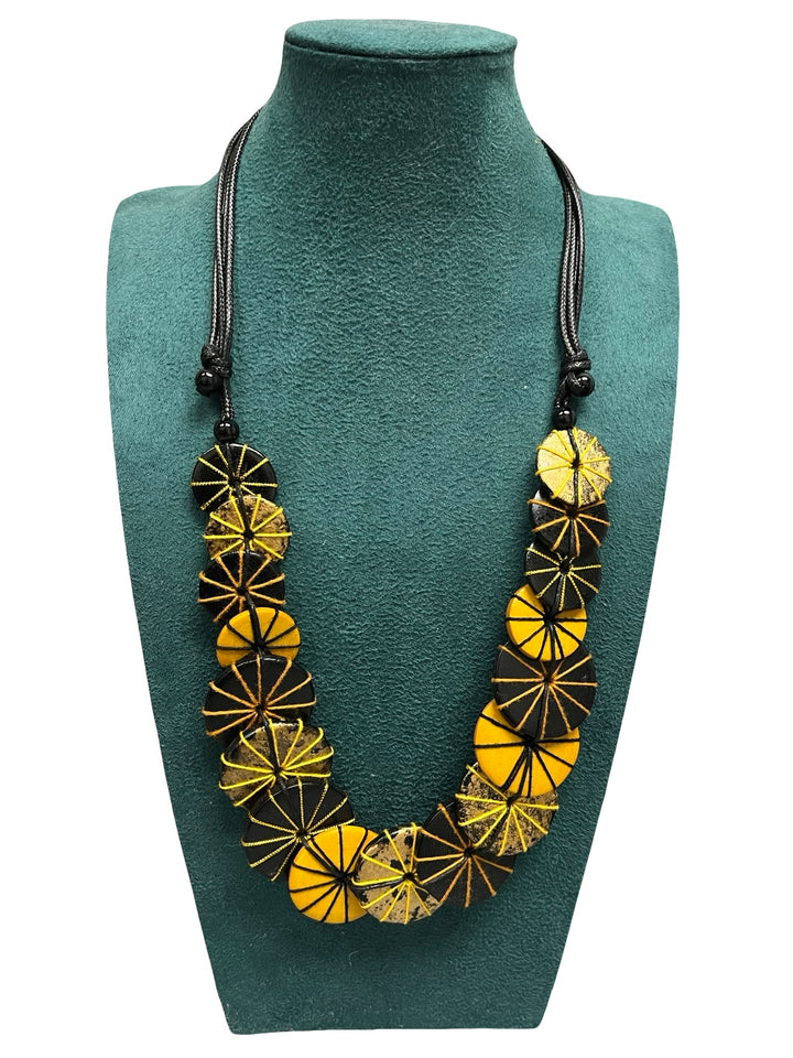 Multicolour Circle Statement Necklace