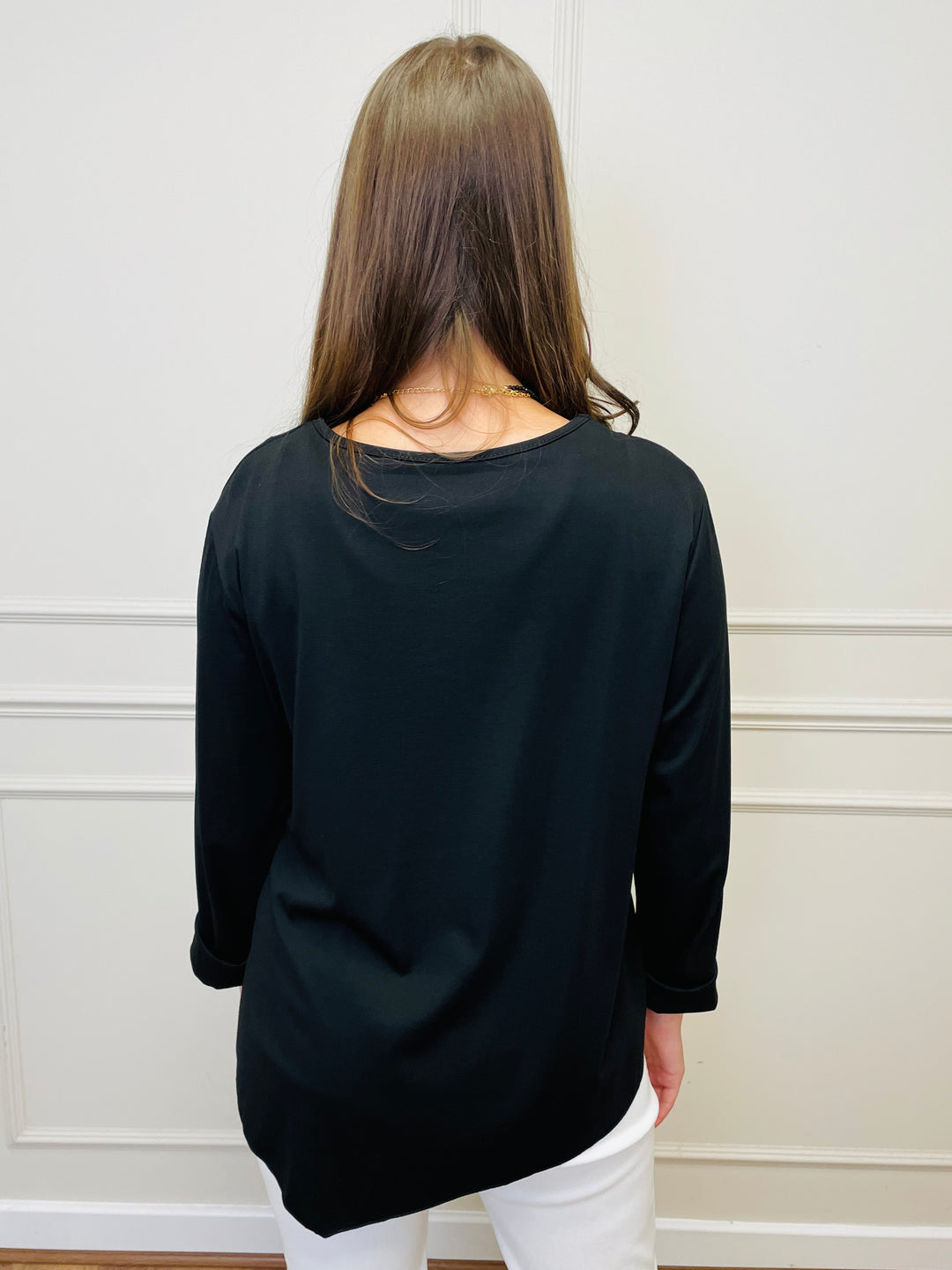 "AMARA" Side Tie Top-Black