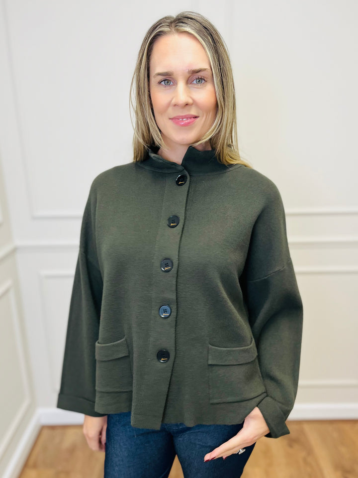 "BETTY" Soft Knit Jacket-Green