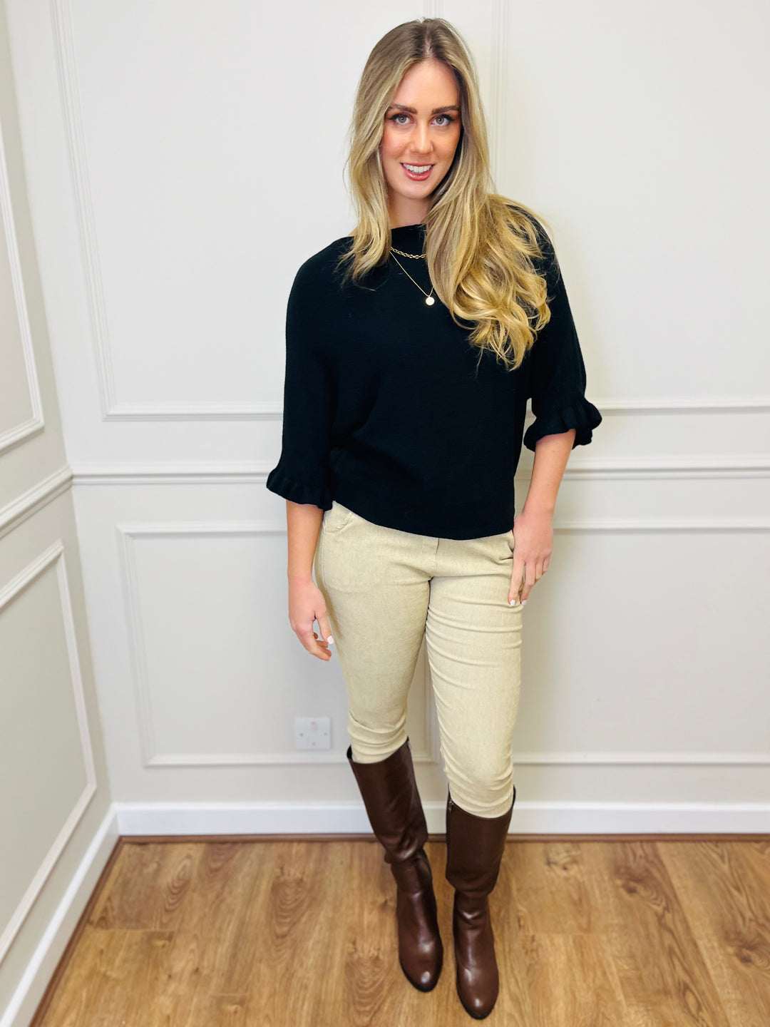 "FIONA" Soft Jumper-Black