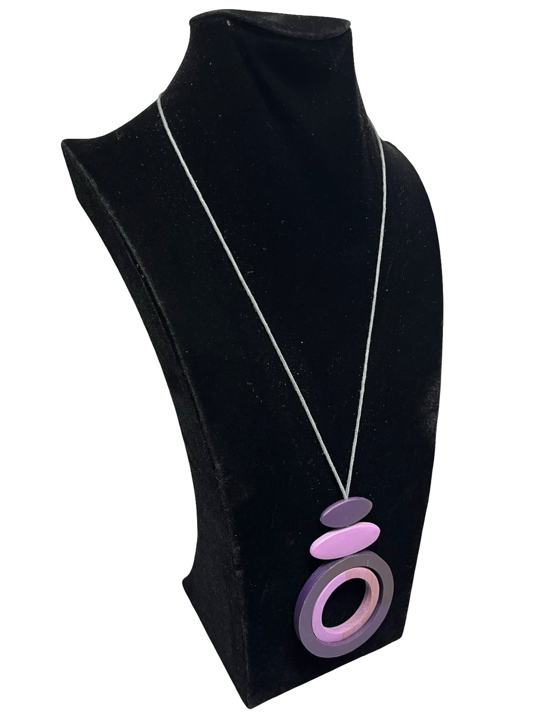 Multicolour Circle Necklace-Purple & Lilac