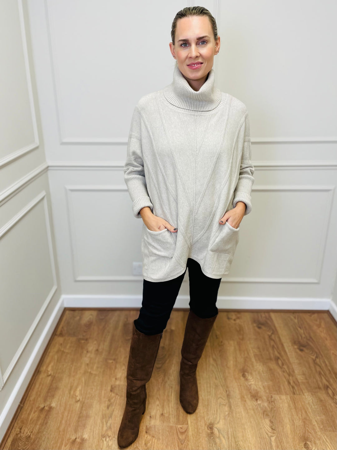 "GRACE" Knitted Jumper-Cream