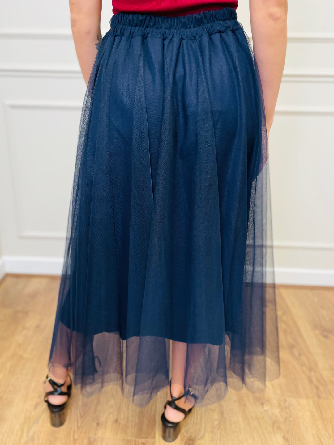 "IZZY" Tulle Skirt-Navy
